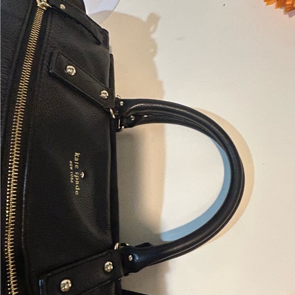 Kate Spade Black Pebble Leather Tote Shoulder bag crossbody - Picture 3 of 11